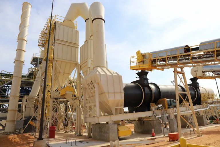 IAC patented dual feed rotary dryer with dust collectors