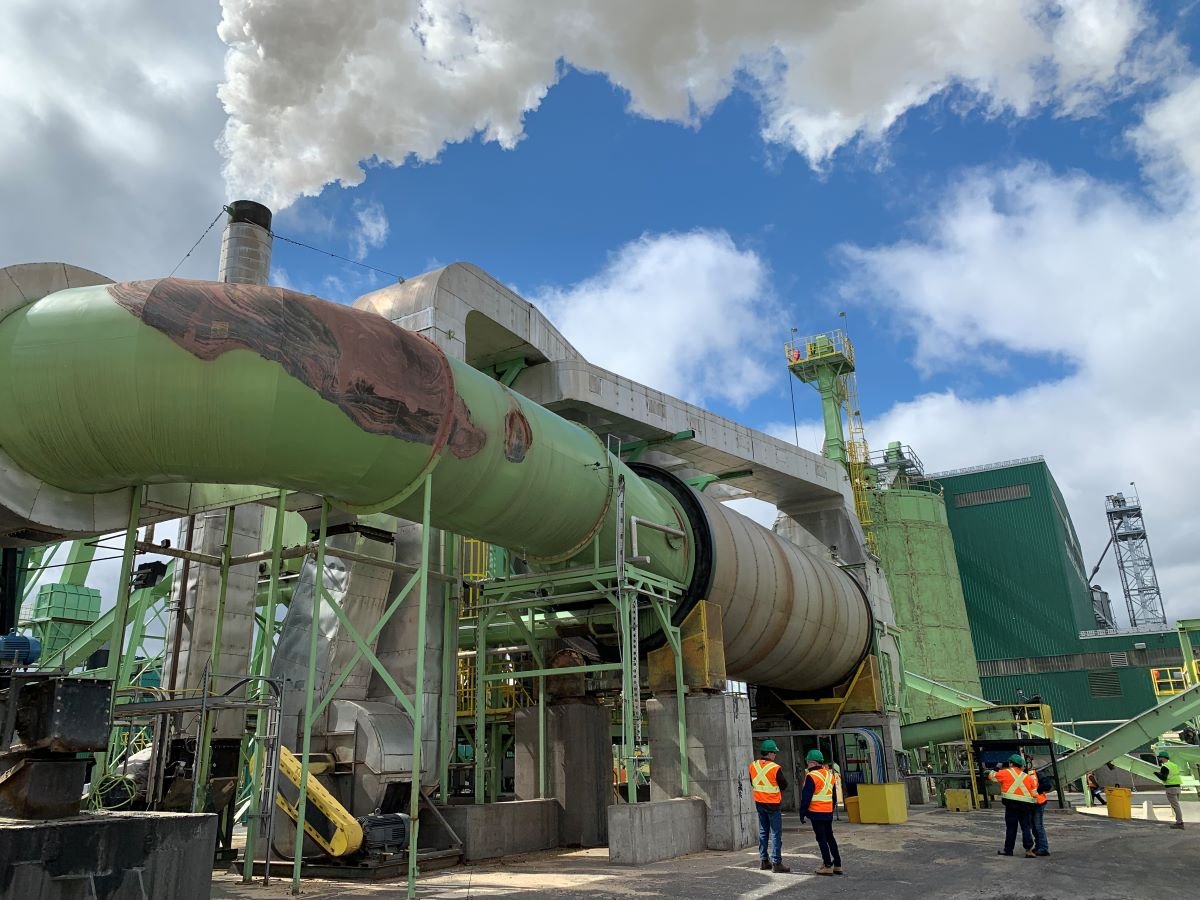 Industrial Biomass Rotary Dryer with Fans, Blowers, and Ductwork