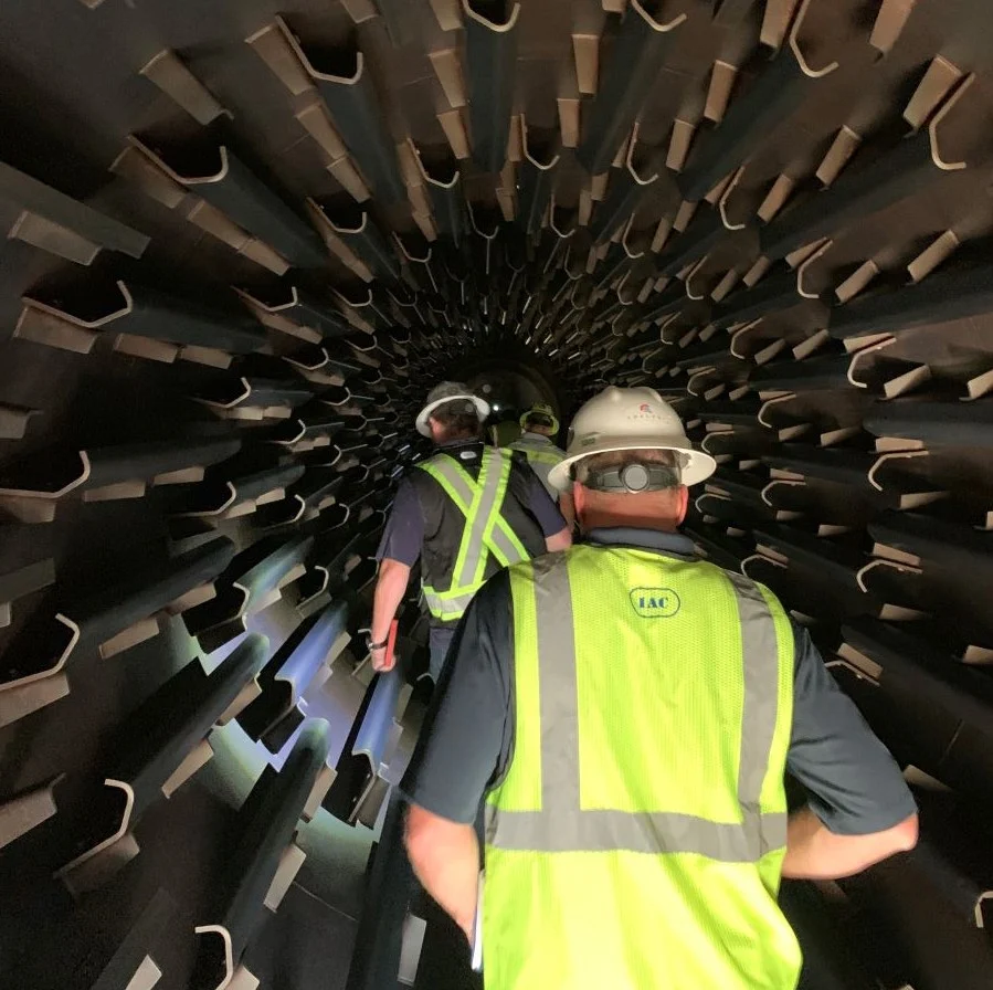 Industrial Rotary Dryer Internal Flights Inspection