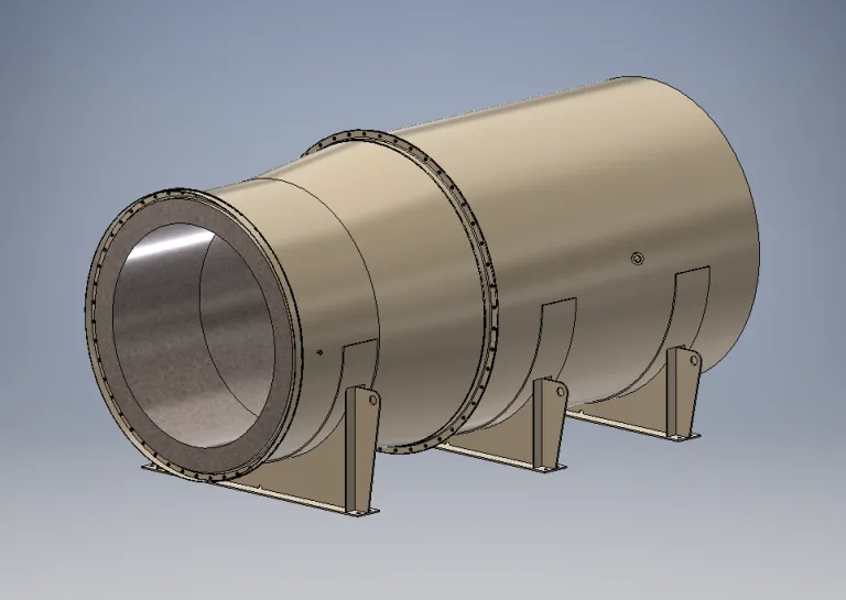 furnace for industrial rotary dryer sketch