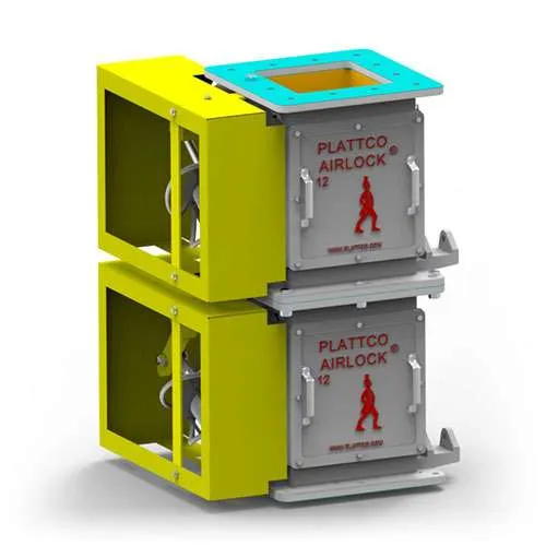 Plattco Double Flat Airlock Valve Drawing