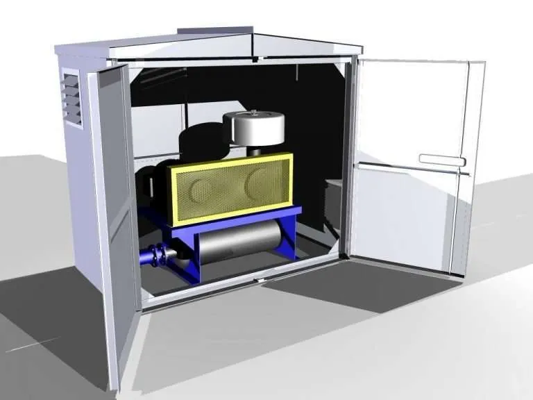 pneumatic blower sound enclosure drawing